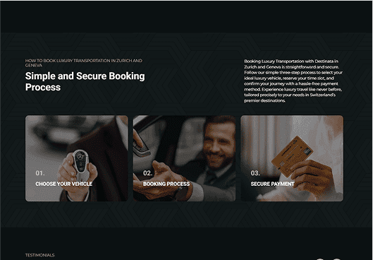 Destinata Limo Booking Website image 2